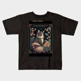 grey and yellow cat - Japanese style Kids T-Shirt